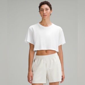 Lululemon All Yours Cropped White Tee
